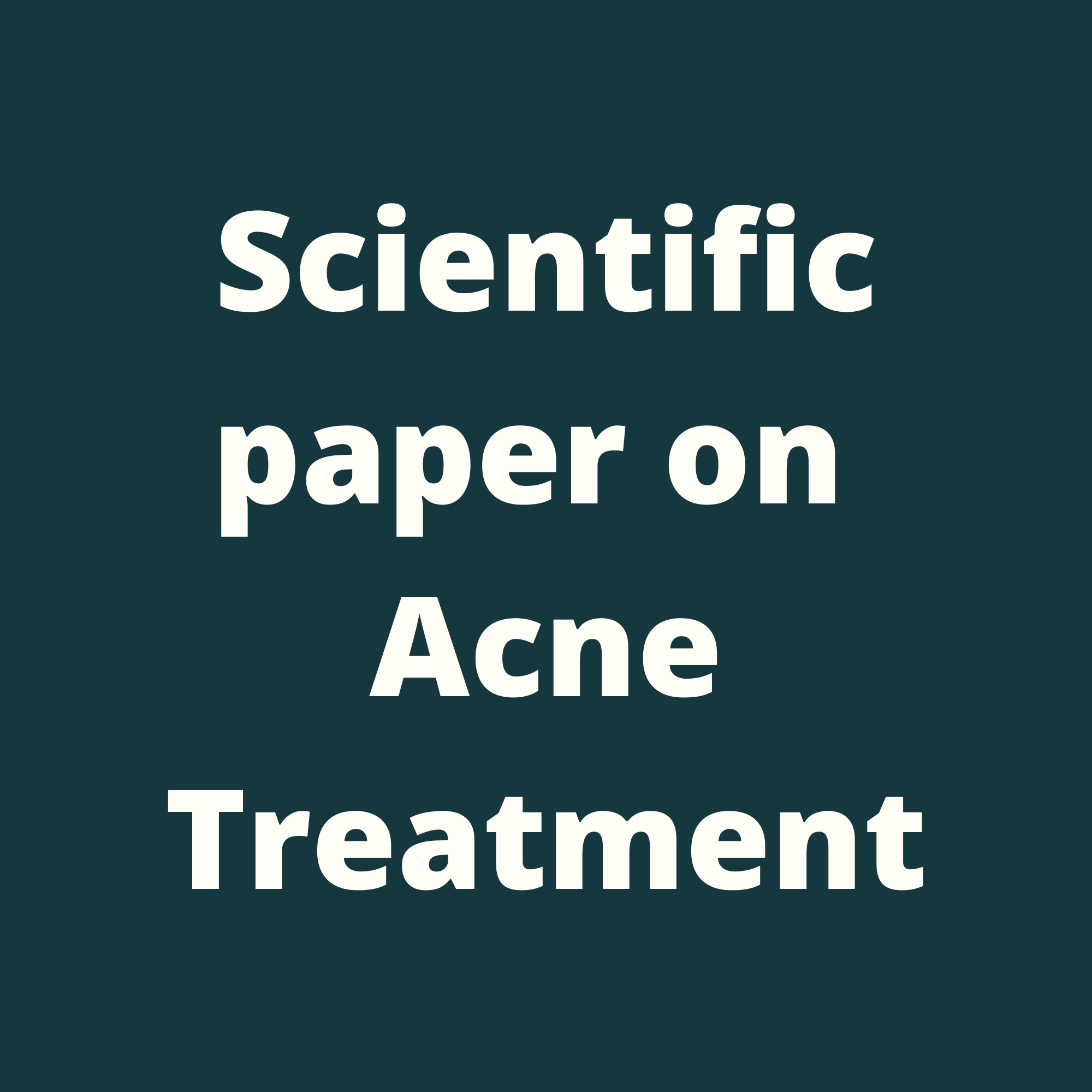 Scientific paper on CBD for Acne