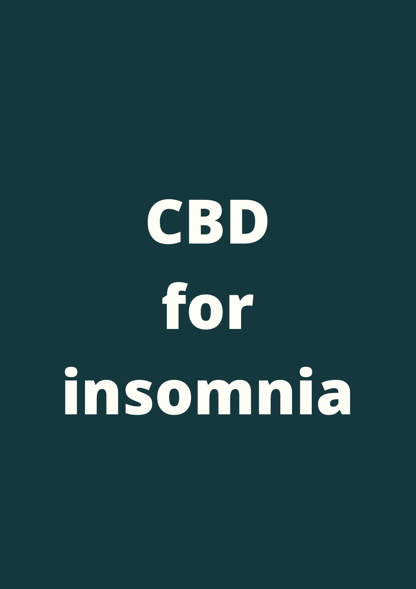 Scientific paper on CBD for insomnia